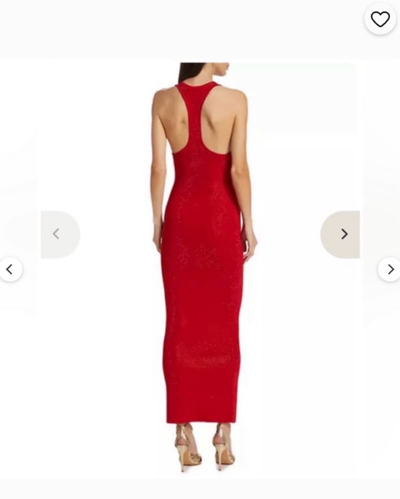 Sparkling Red Sequin Maxi Dress - Image 3