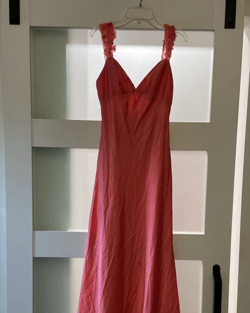 Embellished Empire Waist Column Gown - Image 3