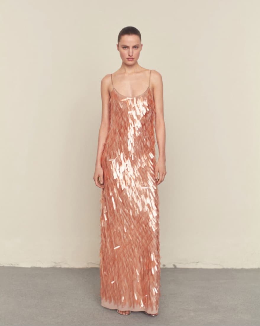 MANGO CAPSULE Teardrop Sequinned Gown  - Image 1
