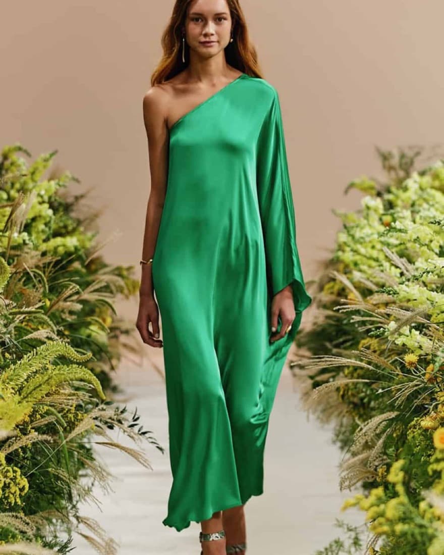 Silk One Shoulder Gown  - Image 2