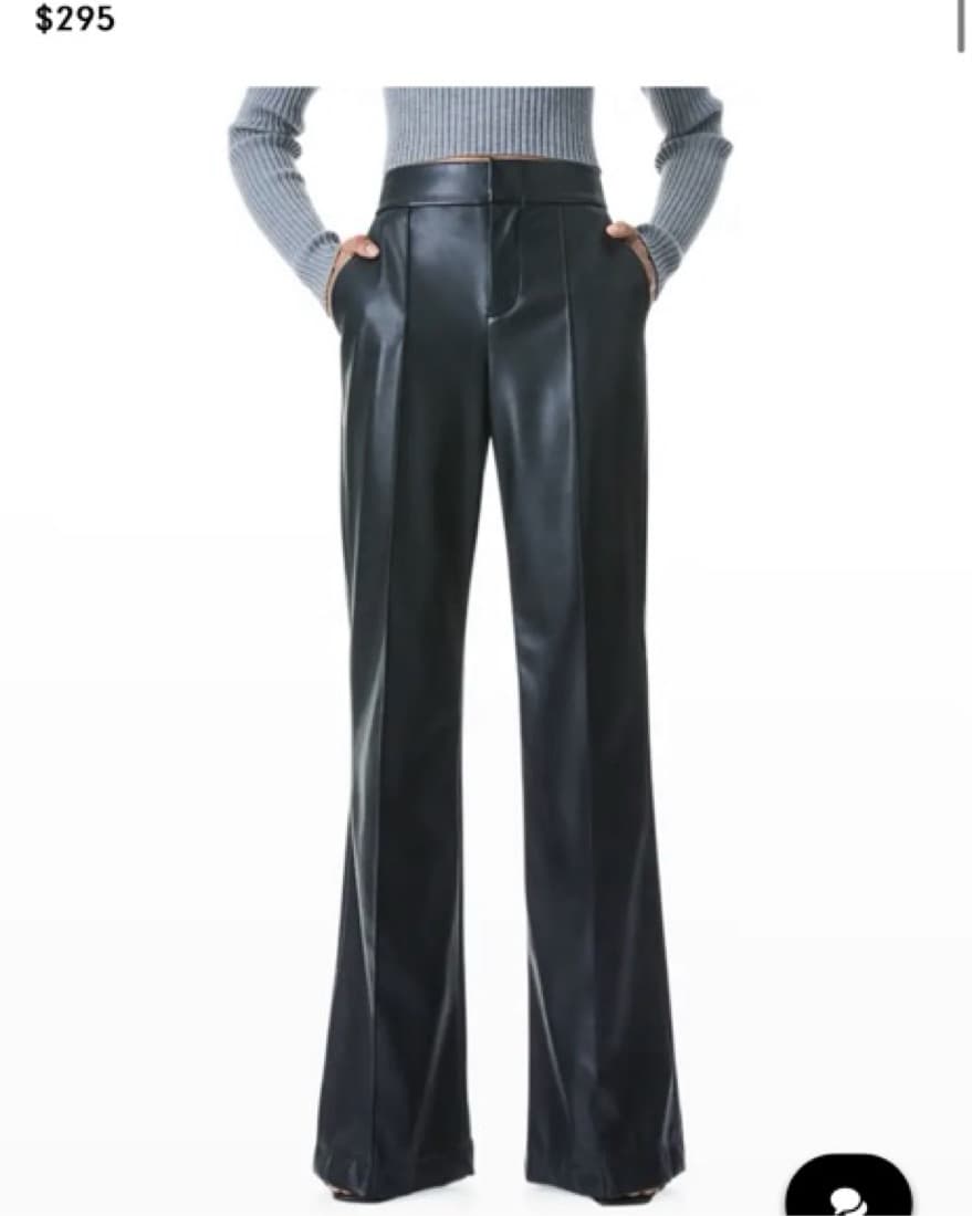 Alice + Olivia Leather Pants Bootcut  - Image 1