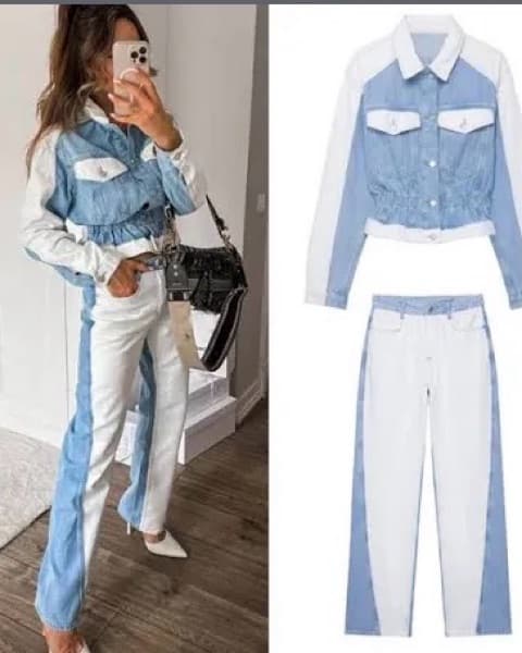 Chic Denim Ensemble with Versatile Flair - Image 2