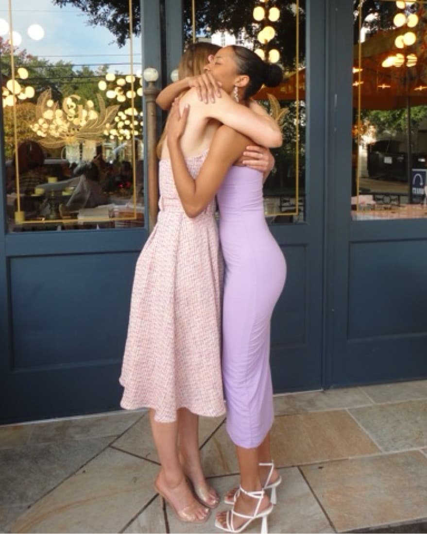 Lilac Fitted Dress (left) - Image 2