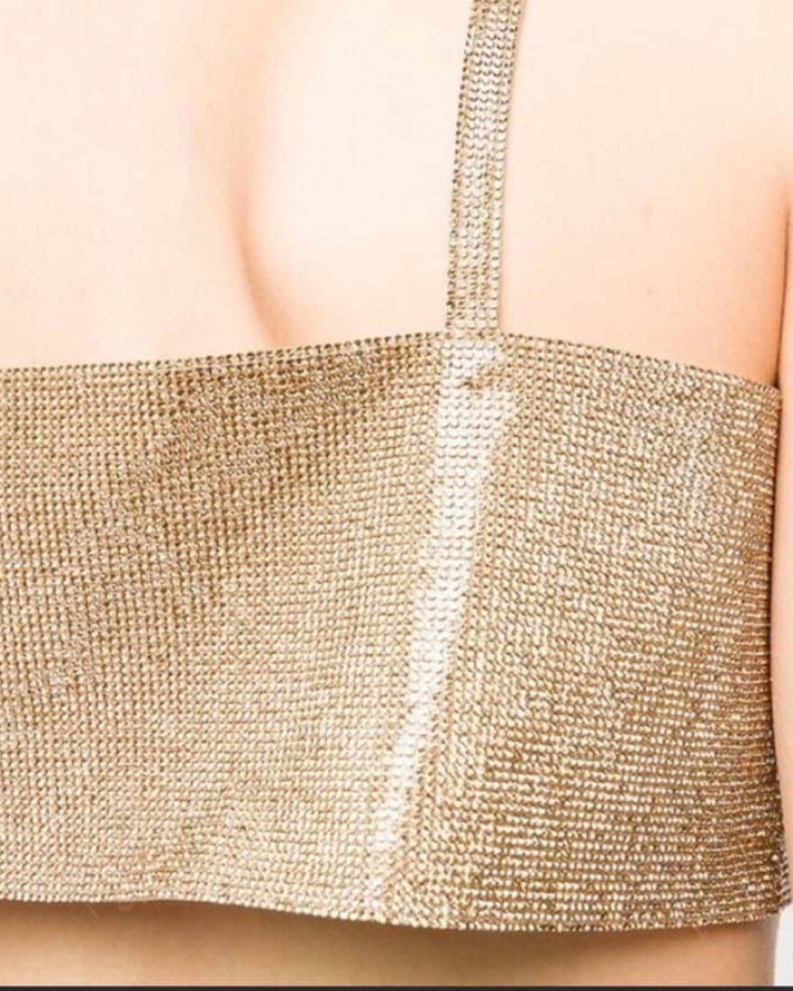 Nué Charlotte Gold Rhinestone Bra Top - Image 5