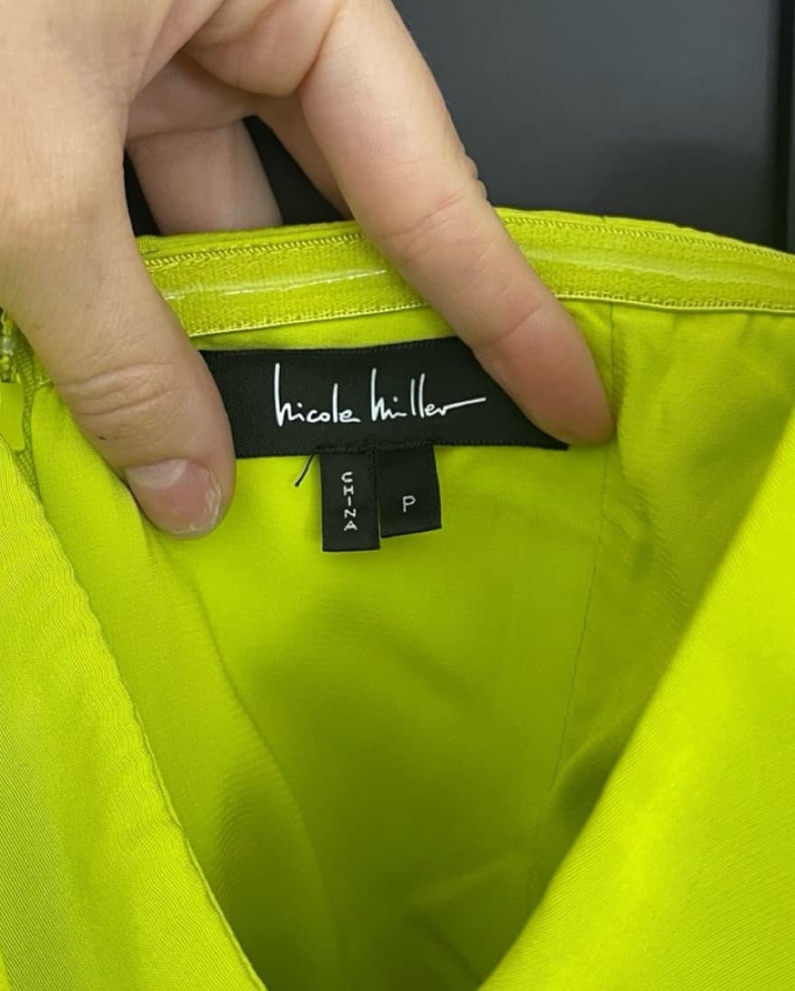 Lime Nicole Miller Strapless Midi - Image 5