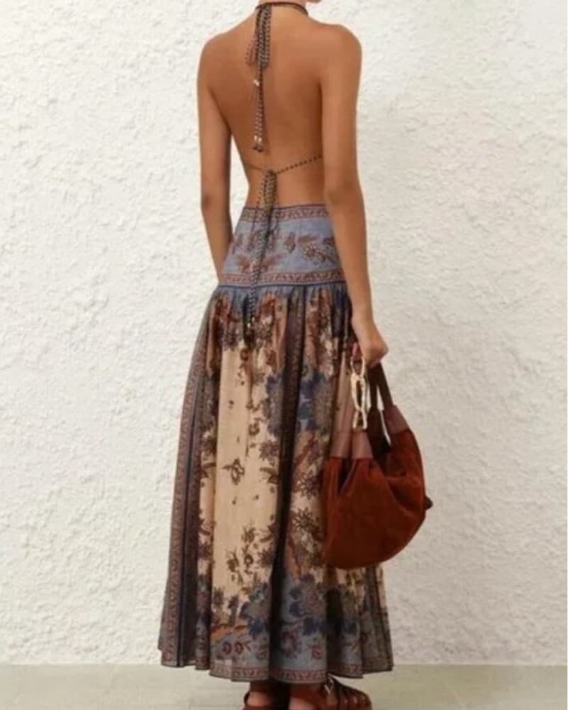 Zimmermann Ascension Plunge Halter Dress - Image 3