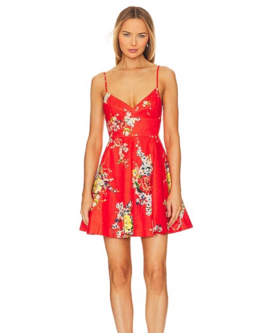 Zimmermann Alight Mini Dress Red Floral - Image 1