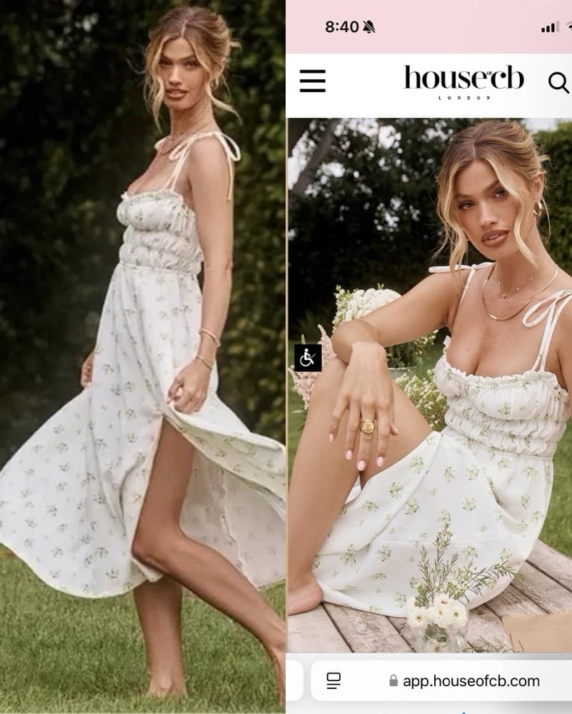 House Of Cb CHRISTABEL  Ivory Shirred  - Image 2
