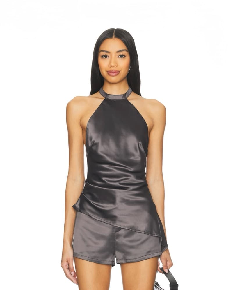 Clo Top & Short Gunmetal Set, Superdown - Image 1