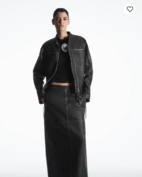 COS paneled Leather Skirt - Image 1