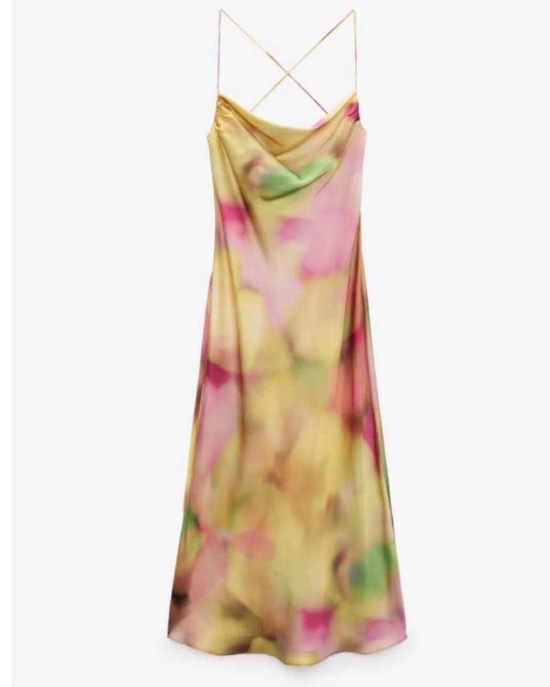 ZARA SILK MIDI DRESS - Image 3