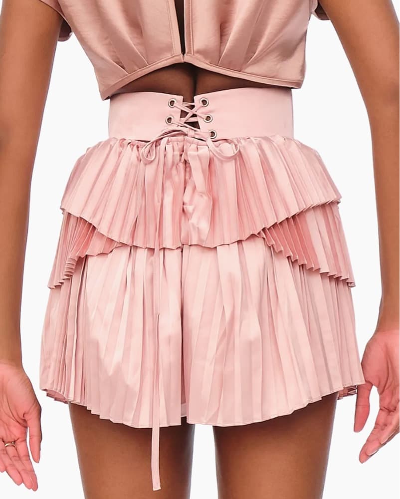 Andrea Lyamah Pleated High-Rise Short - Image 5