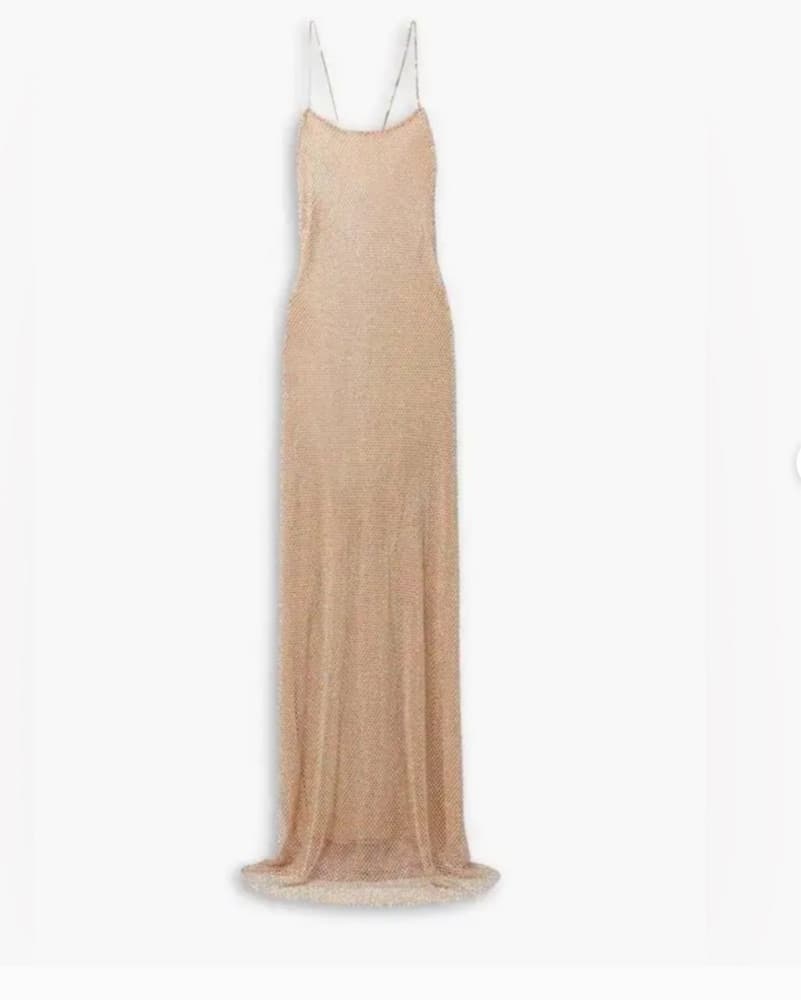 Loveshack Fancy Metallic Mesh Maxi Dress - Image 1