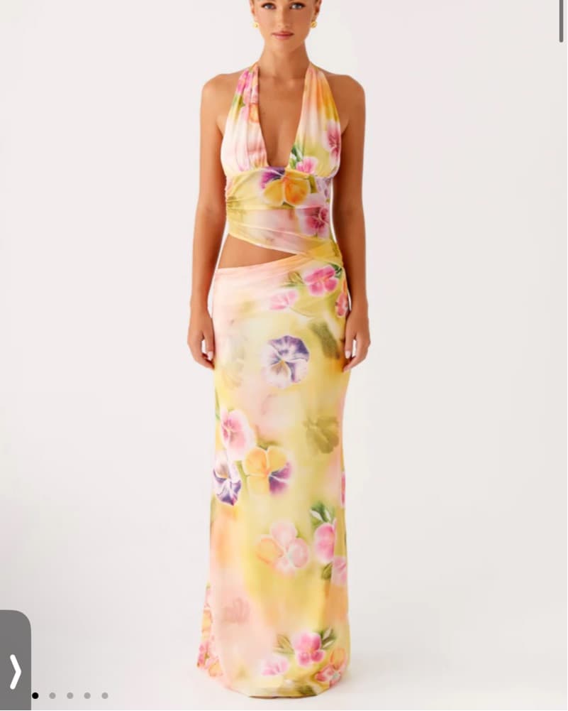 Peppermayo Floral Halter Maxi Dress - Image 1