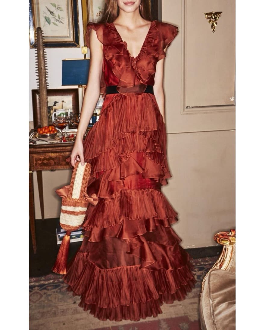 Johanna Ortiz Melancholy Ruffle Gown  - Image 2