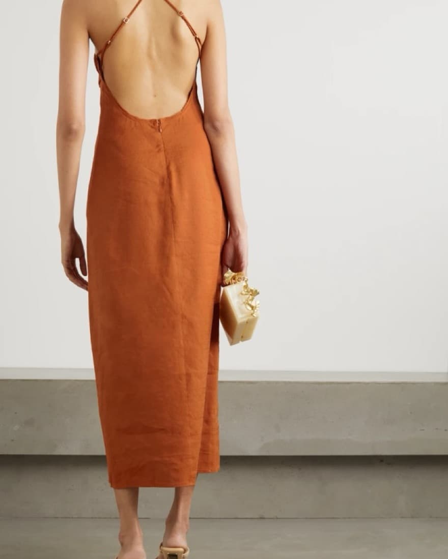 Cult Gaia Breanna Open-back Linen Dress - Image 4