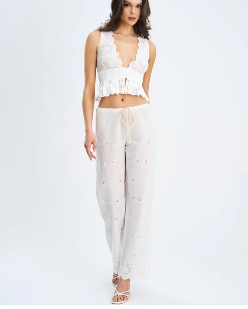 Miss Circle Eyelet Straight Pant - Image 2