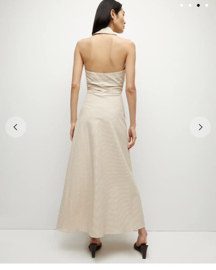 Veronica Beard Seersucker Halter Dress - Image 3