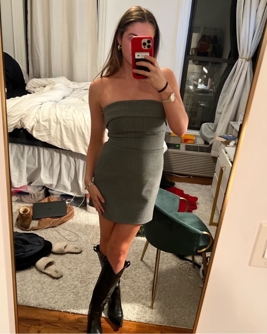 Pinstriped Dress - Image 2