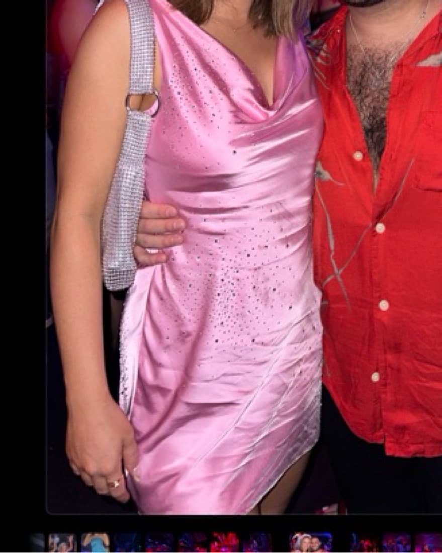 Sparkling Satin Slip Dress - Image 5