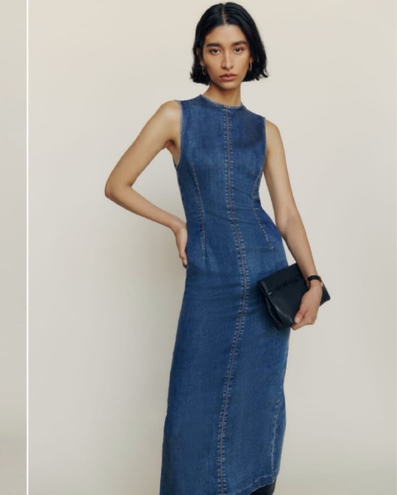 Reformation Kendi Denim Midi Dress - Image 2