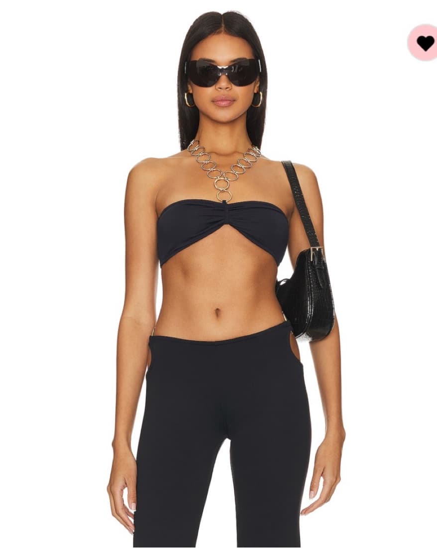 Indah Black Crop Top - Image 1