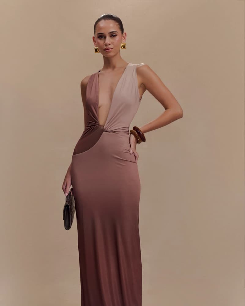 Mocha Maxi Dress - Image 2