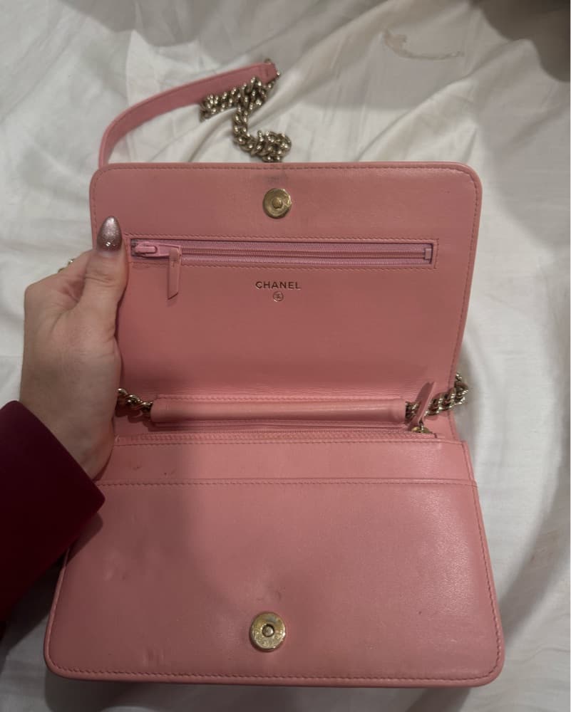 Chanel Wallet On Chain Pink Bag  - Image 2
