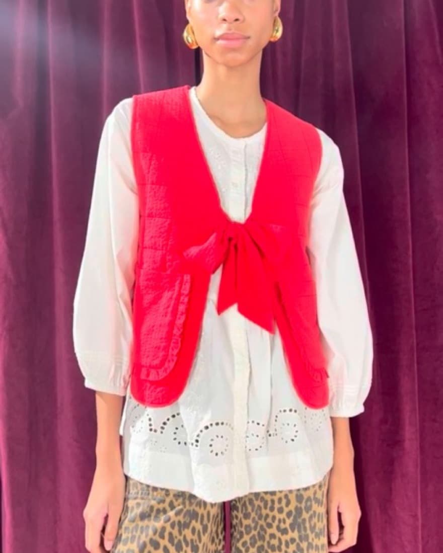 Damson Madder - Red Tie Vest UK10/US6 - Image 4