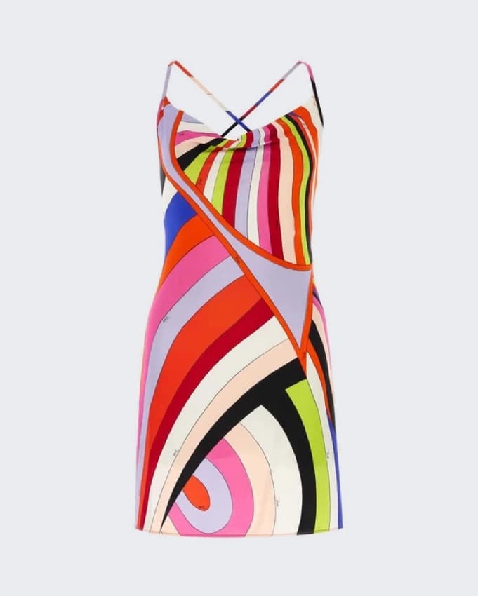 Pucci Iride Printed Mini Dress In Pink - Image 2