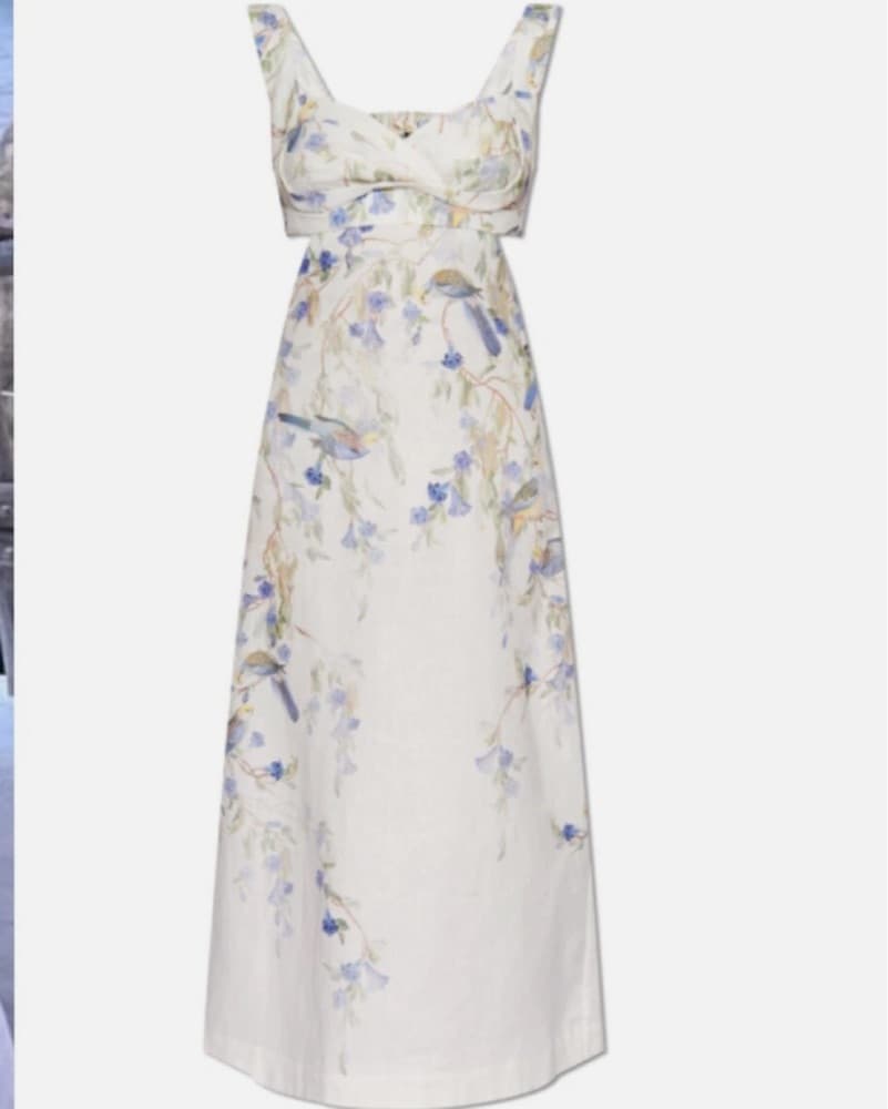 Zimmermann Natura Linen Midi Dress White - Image 3