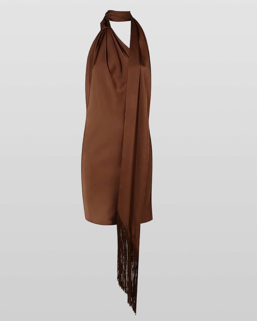 Rat And Boa Brown Halter Dress - Image 3