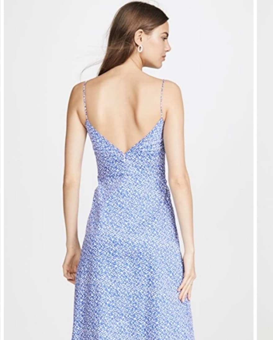 Saloni Blue Midi Dress - Size 2 - Image 2