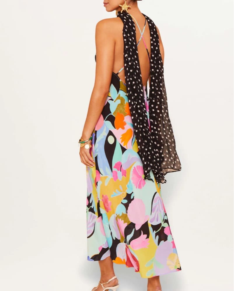 Rixo Silk Scarf Dress - Image 2