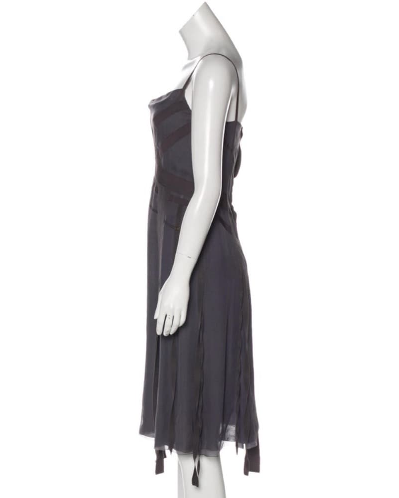 Chanel Archival Silk Midi Dress - Image 2
