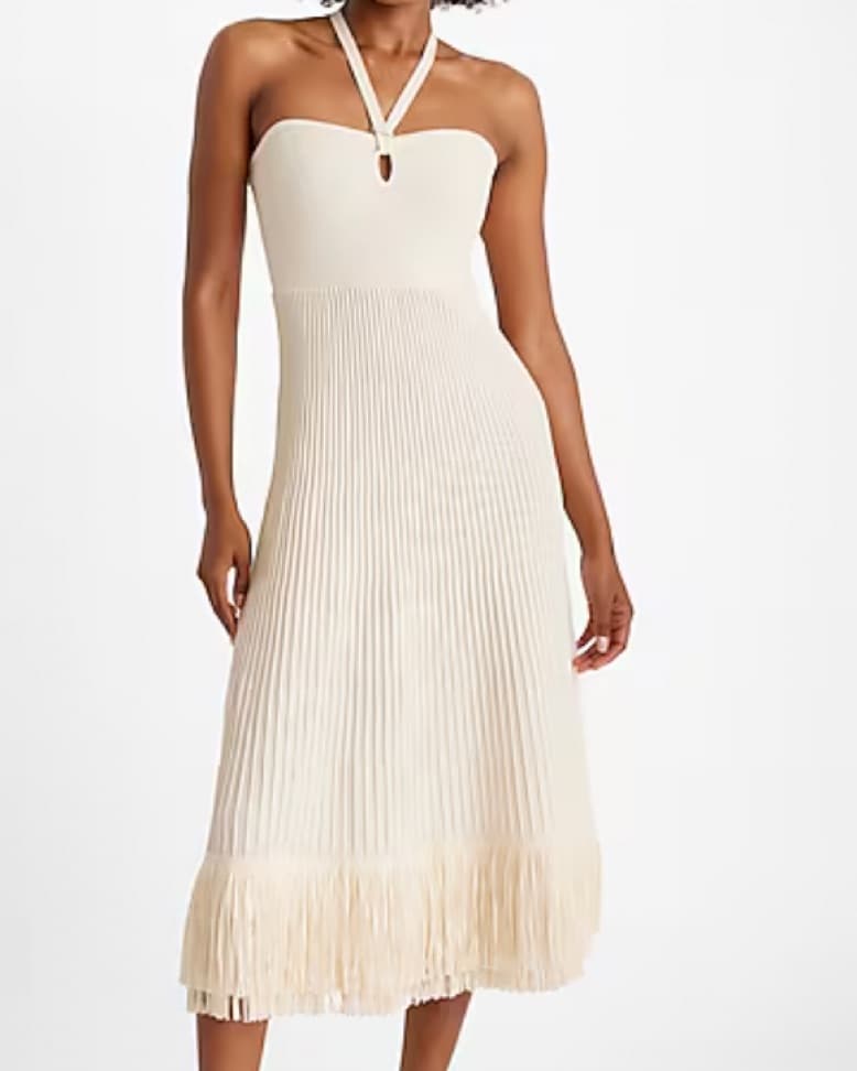 Ribbed Halter Maxi Dress - Image 1