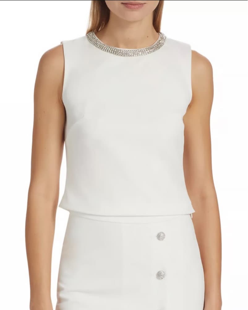 Generation Love White Rhinestone Top - Image 1