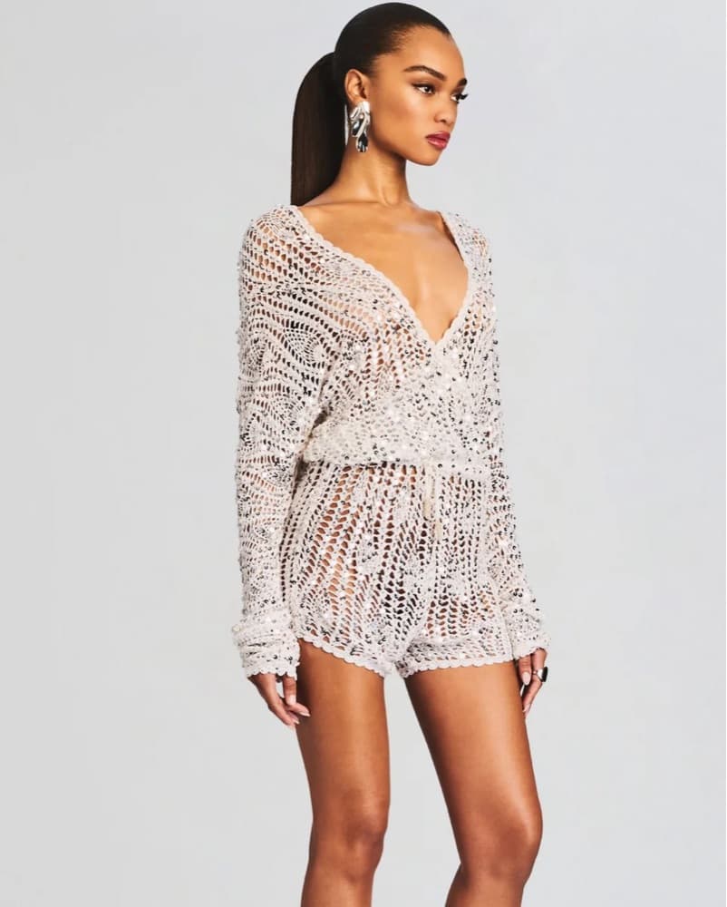 Retrofete sequin crochet romper  - Image 5