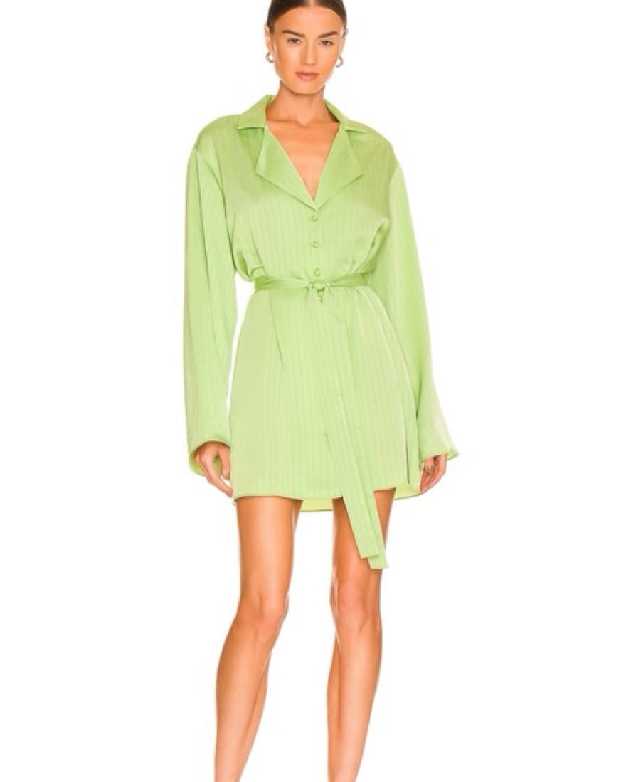 LPA Silky Tie Shirt Dress - Image 1