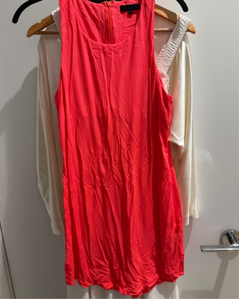 Neon Red Mini Dress - Image 4