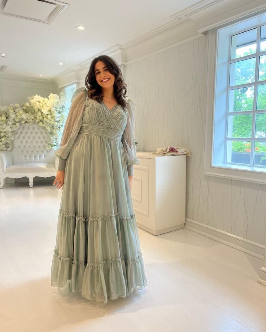 Surplice Tiered Gown - Image 1