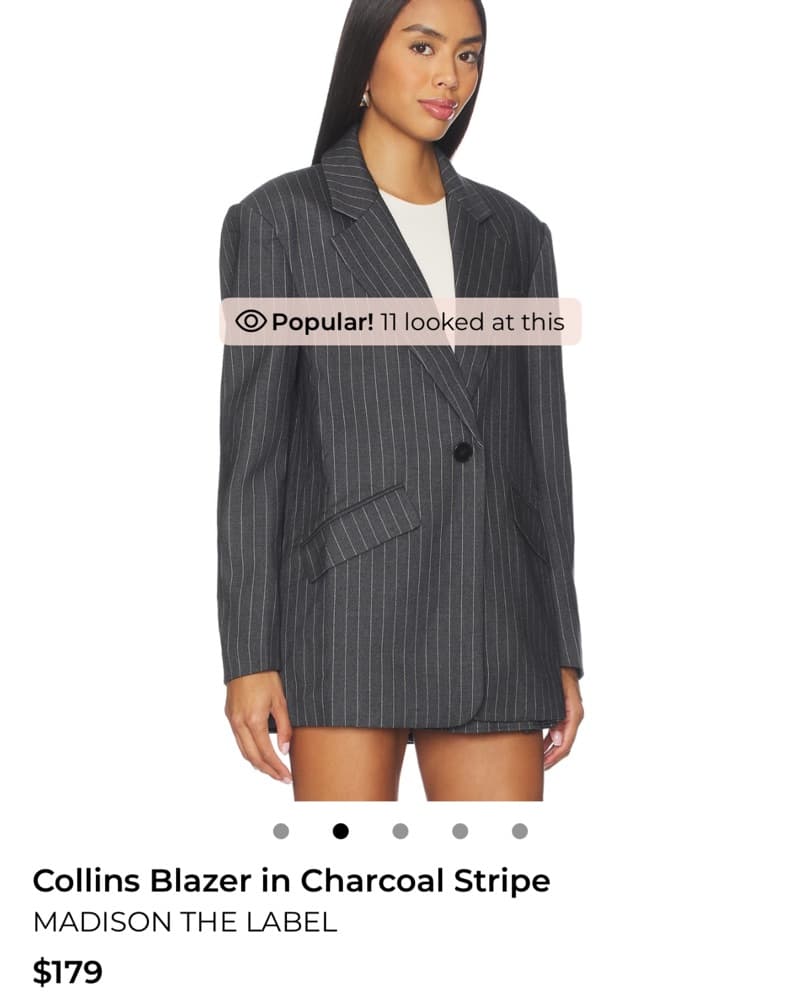 Oversized Pinstripe Blazer  - Image 2