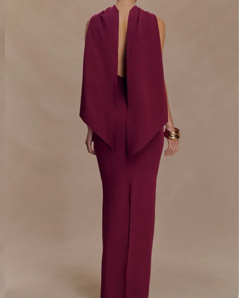 DARBY Knit Scarf Maxi Dress - Image 3