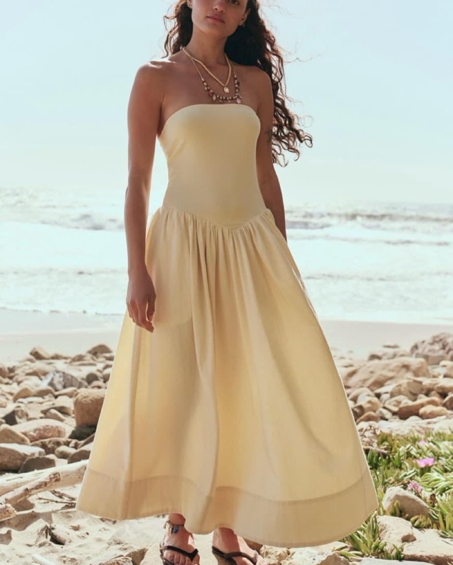 Free People Butter Yellow Dress - Image 1