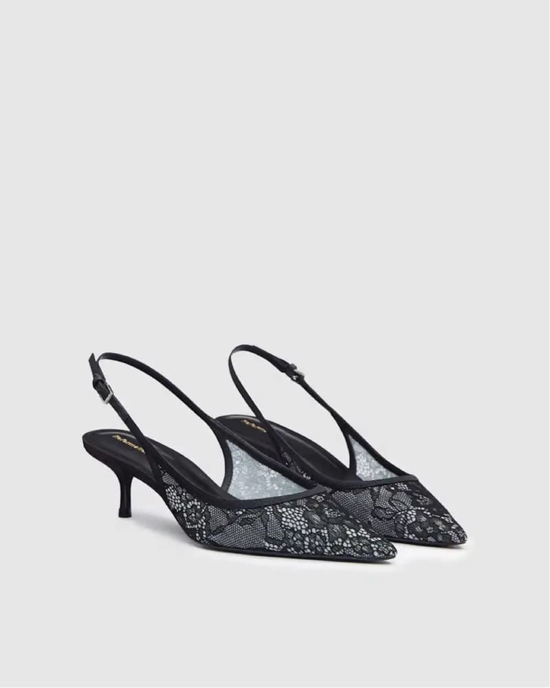 Reformation Lace Kitten Heels - Image 4
