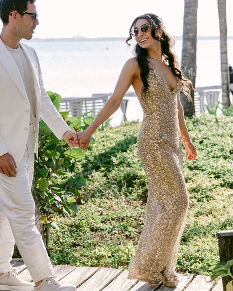 Bronx and Banco Allegra Gold Sequin Dres - Image 1