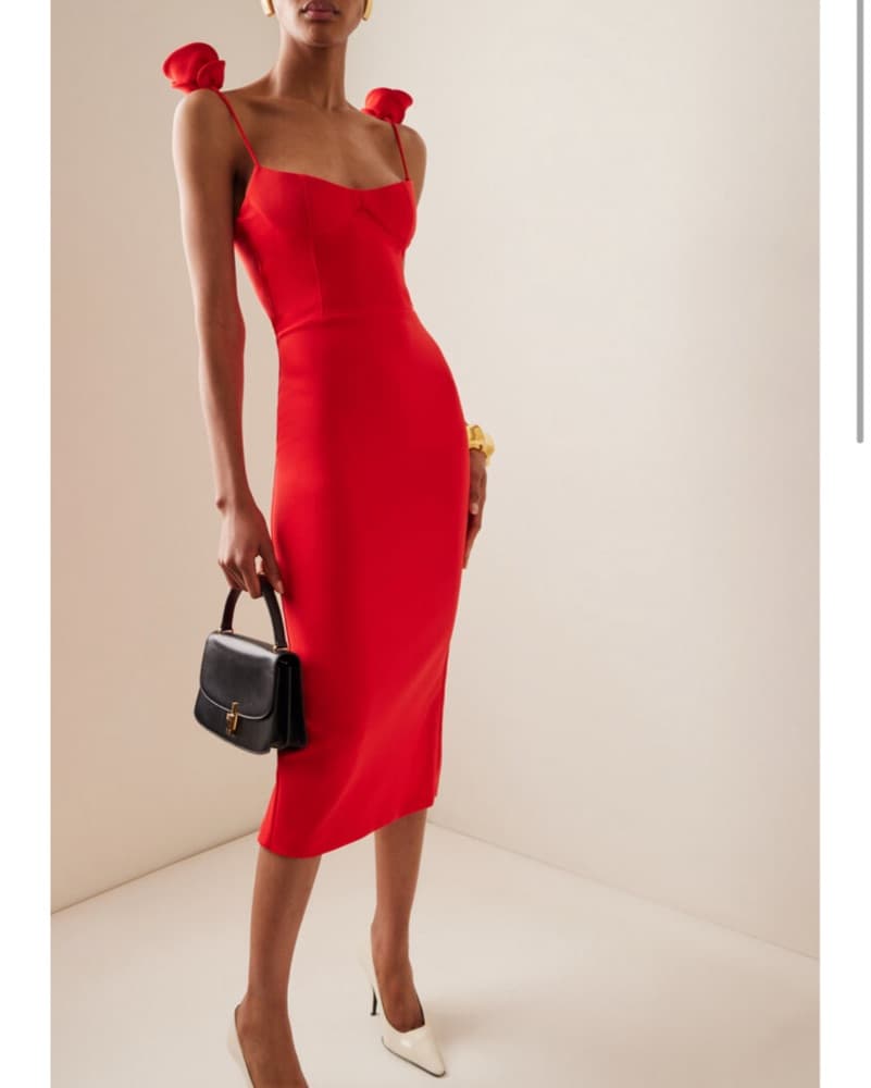 Magda Butrym Rose Straps Cocktail Dress - Image 1