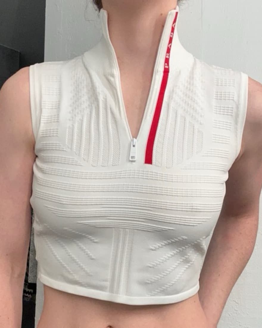 Prada Cropped Tank Zip Top - Image 1
