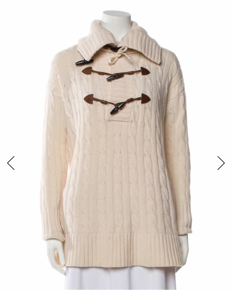 Cozy Beige Knit Sweater - Image 1