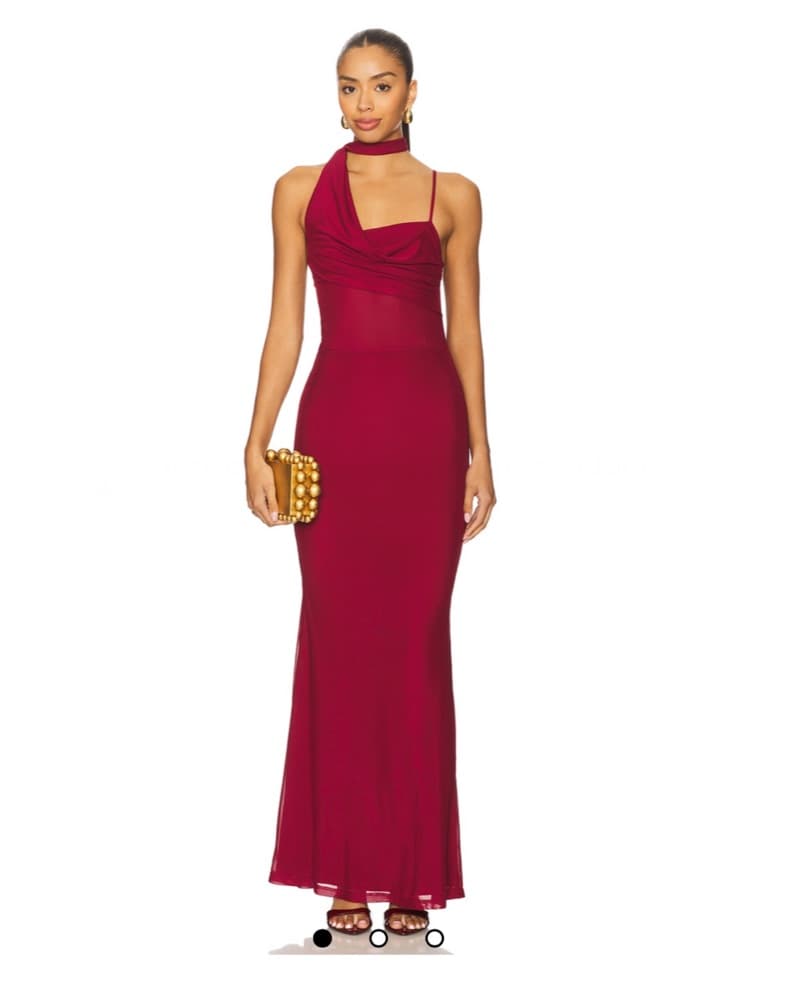 Superdown Addie Maxi Dress Oxblood - Image 1